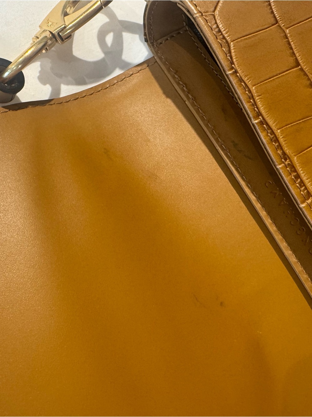 Longchamp Cavalcade croc-embossed leather shoulder bag - Picture 4 of 5